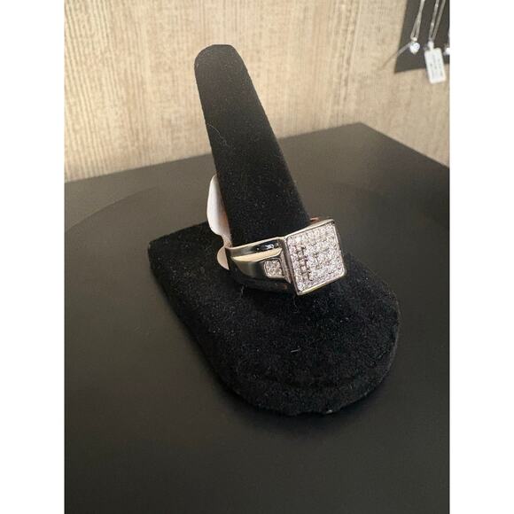 Sz 10 - Men's 2.5ct Moissanite 925 Sterling Silver Ring - Picture 4 of 8